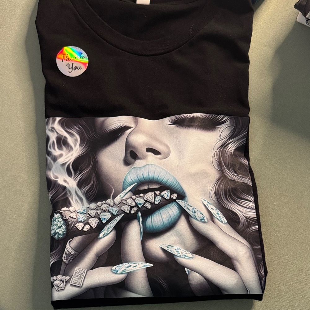 Black and Gray Graphic Tee